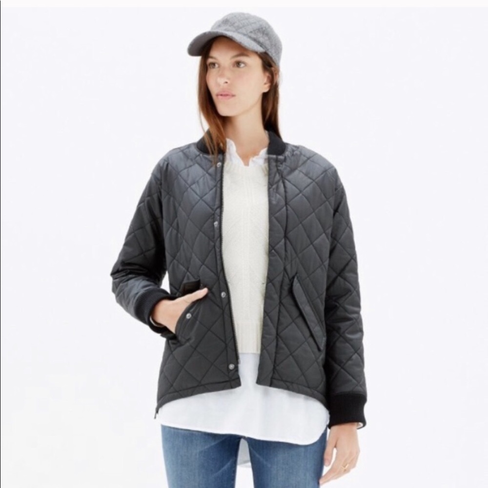 Madewell— oversized quilted Session bomber jacket